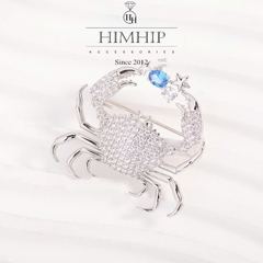 Trâm, Ghim Cài Áo HimHip Cua Gắp Sao May Mắn HKCC Đính Phale 4*4cm