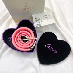 Set Quà Valentine HimHip Khăn Lụa Vuông Cao Cấp 53x53cm & Kẹp Mái Kèm Túi Hộp Thiệp - 126