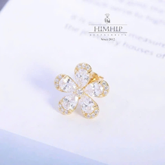 Pin Cài Áo HimHip Hoa 5 Cánh Thanh Lịch HKCC Đính Phale 1.5x1.5cm