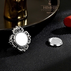 Pin Cài Tự Hít HimHip HKCC Hoa Phale 4 Cánh Phối Nụ Phale Diệp Lục 2.5*2.3cm