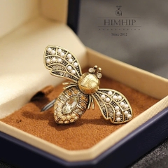 Trâm, Ghim Cài Áo HKCC Ong Phale Cánh Cứng Phối Hạt Giả Trai 3.2*5.2cm