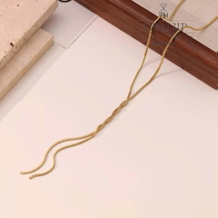 Vòng Cổ HimHip TiTan Xích Lúa Mì 1ly Thanh Lịch 44+5cm