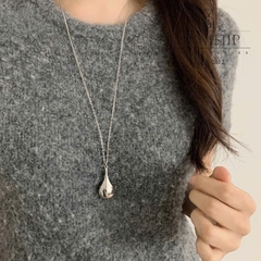 Vòng Cổ HimHip Titan Charm Giọt Nước Phối Dây Nhỏ Thời Trang 70+6cm