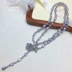 Vòng Cổ HimHip Trai Dị Khóa Nơ Đính Đá Phale Sang Trọng 82~83cm