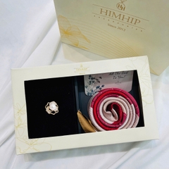 Set Quà HimHip 20/11 Khăn Lụa Vuông 70*70cm & Cài Áo Kèm Túi Hộp Thiệp - 1130