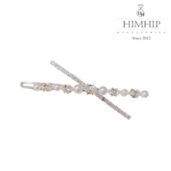 Kẹp Mái HimHip Đính Đá Phale Dáng Chữ X Nhẹ Nhàng 7x4cm