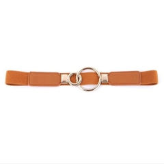 Dây Lưng HimHip Da PU Phối Chun 2 Móc Tròn Sang Trọng 2.5x61cm