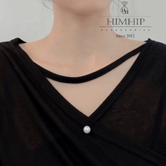 [Thiết kế] Pin Cài Áo HimHip Nụ Trai Trắng Sang Trọng HKCC Mix Trai Thật 0.8x1.6cm (Màu kim loại ngẫu nhiên)