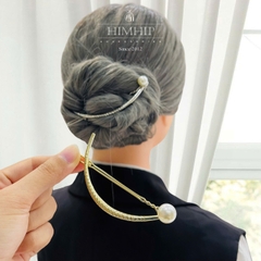 Kẹp Bán Nguyệt HimHip Trơn Mix Trai Sang Trọng 4x9.5cm