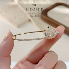 Trâm, Ghim Cài Áo Kim Băng HimHip HKCC Thiên Nga Phale 5.8*1.6cm