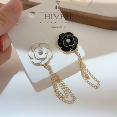 Pin Cài Tự Hít HimHip HKCC Hoa Trà Nhỏ Phối Nụ Phae 2.3+5.5cm