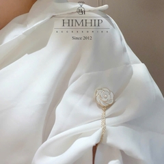 Pin Cài Tự Hít HimHip HKCC Hoa Trà Nhỏ Phối Nụ Phae 2.3+5.5cm