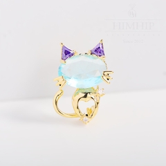 Trâm, Ghim Cài HimHip Mèo Con HKCC Đính Phale 2*2,5cm