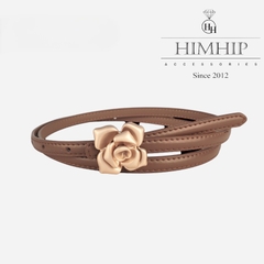 Dây Lưng HimHip Da Thật Phối Mặt Hoa Hồng Thanh Lịch 1x101cm