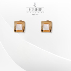 Khuyên Tai Nụ HimHip Mặt Vuông Sang Trọng 1.5x4cm