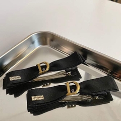 Kẹp Mái Mỏ Vịt HimHip Phối Nơ Vải Chữ D Thanh Lịch 9cm