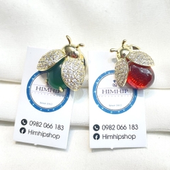 Pin Cài Áo HimHip Bọ Cánh Vàng Sang Trọng HKCC Đính Phale 1,8cm
