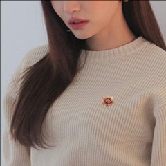 Trâm, Ghim Cài Áo Nhỏ HimHip Hoa Sen Đỏ Sang Trọng HKCC Đính Phale 2*2,4cm