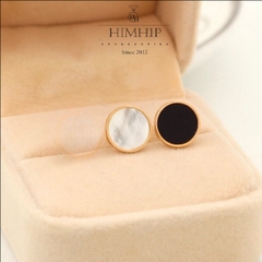 Khuyên Tai Nụ HimHip Mặt Tròn Trẻ Trung