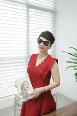 Trâm, Ghim Cài Áo HimHip Hoa Vân Môn Sang Trọng HKCC Đính Đá Sapphire 3*5,5cm