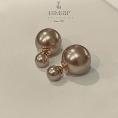 [Noel] Khuyên Tai Nụ HimHip Hạt Tròn To Nhỏ 2 Kiểu Sang Trọng HKCC Mix Hạt Giả Trai 2x0.5cm