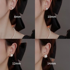 Khuyên Tai Nụ HimHip Ngọc Trai Nước Ngọt Sang Trọng HKCC Mix Trai Thật 8ly Phụ Kiện Áo Dài