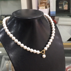 [Thiết Kế] Vòng Cổ HimHip Tinh Thể Ngọc Trai 8Li Dáng Thả Thanh Lịch 48cm