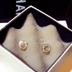 Khuyên Tai Nụ HimHip Dáng Tròn Vòng Tròn Nhỏ Thanh Lịch HKCC Đính Phale 0.8x1cm