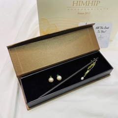 Set Quà 8/3 HimHip Trâm Cài Tóc & Khuyên Tai Kèm Túi Hộp Thiệp - 47