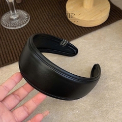 Bờm Tóc HimHip Bản To Phối Da Cá Tính 5.5cm