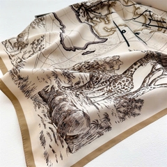 Khăn Lụa Cotton HimHip 90x90cm Khăn Quàng Quà Tặng Khăn - 63