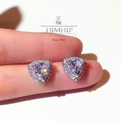 Khuyên Tai Nụ HimHip Tam Giác Reuleaux Sang Trọng HKCC Đính Phale 1x1cm