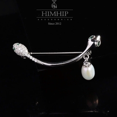 Trâm, Ghim Cài Áo Nam Nữ HimHip Song Tỵ Quý Phái HKCC Đính Phale Phối Hạt Giả Trai 4,5*1,5cm