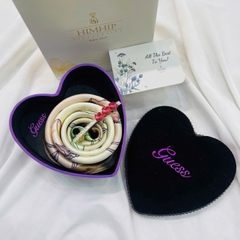 Set Quà Valentine HimHip Khăn Lụa Vuông Cao Cấp 53x53cm & Kẹp Bấm Kèm Túi Hộp Thiệp - 127