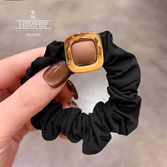 Dây Buộc Tóc HimHip Vải Nhún Charm Vuông Viền HKCC 2.2cm