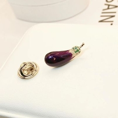 Pin Cài Áo HimHip Cà Tím Dễ Thương HKCC Đính Phale 0,7*2cm