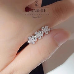 Trâm, Ghim Cài Áo Nhỏ HimHip HKCC Phối Hàng 3 Hoa Phale Lấp Lánh 2.2*0.8cm