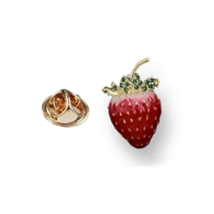 Pin Cài Áo HimHip Trái Dâu Tây Đáng Yêu HKCC Phủ Bóng 1*1,8cm