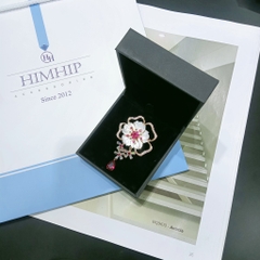 Trâm, Ghim Cài Áo HimHip Hoa Khảm Trai Sang Trọng HKCC Đính Phale Hồng 3,8*6cm