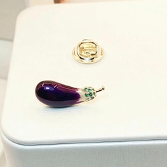 Pin Cài Áo HimHip Cà Tím Dễ Thương HKCC Đính Phale 0,7*2cm