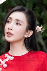 Trâm Cài Tóc HimHip HKCC Cành Mai Nụ Vàng 16.5*4.5cm Kèm Hộp Phụ Kiện Áo Dài