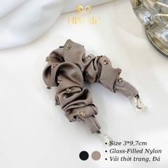 Kẹp Móc Dọc HimHip Glass-filled Nylon Nhún Vải Đính Hoa Hạt Phale 3x9.7cm