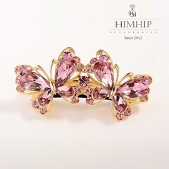 Kẹp Bấm HimHip HKCC Hồ Điệp Đính Phale Tím 6.3*3.5cm