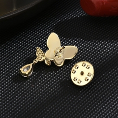 Pin Cài Áo HimHip Đôi Bướm Khảm Trai Sang Trọng HKCC Đính Phale 1,5*2,3cm