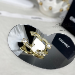 Trâm, Ghim Cài Áo HimHip Chữ X Ngôi Sao Khảm Trai Sang Trọng HKCC Đính Phale 4.5x3cm