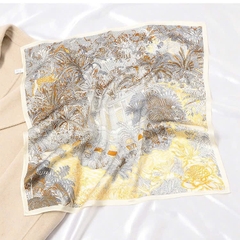 Set Quà HimHip Khăn Lụa Cao Cấp 53*53cm & Cài Khăn, Khuyên Tai Kèm Túi Hộp Thiệp - 889