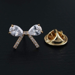 Pin Cài Áo HimHip Nơ Mini Sang Trọng HKCC Đính Phale 1x1.6cm