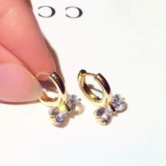 Khuyên Tai Ngắn HimHip Mặt Nơ Thanh Lịch HKCC Đính Phale 1x1.5cm