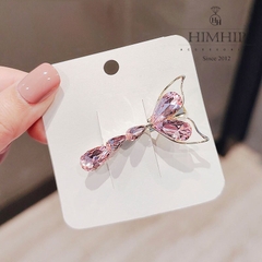 Kẹp Mái Mỏ Vịt HimHip Đính Đá Phale Dáng Đuôi Cá Sang Trọng 3x5.5cm