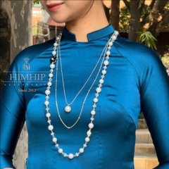 Vòng Cổ Thời Trang HimHip Hạt Giả Trai Mix Phale Dây HKCC Thanh Lịch Phụ Kiện Áo Dài